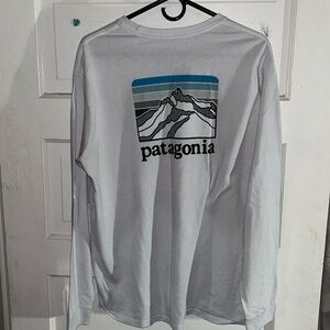 White Patagonia Long Sleeve Tee